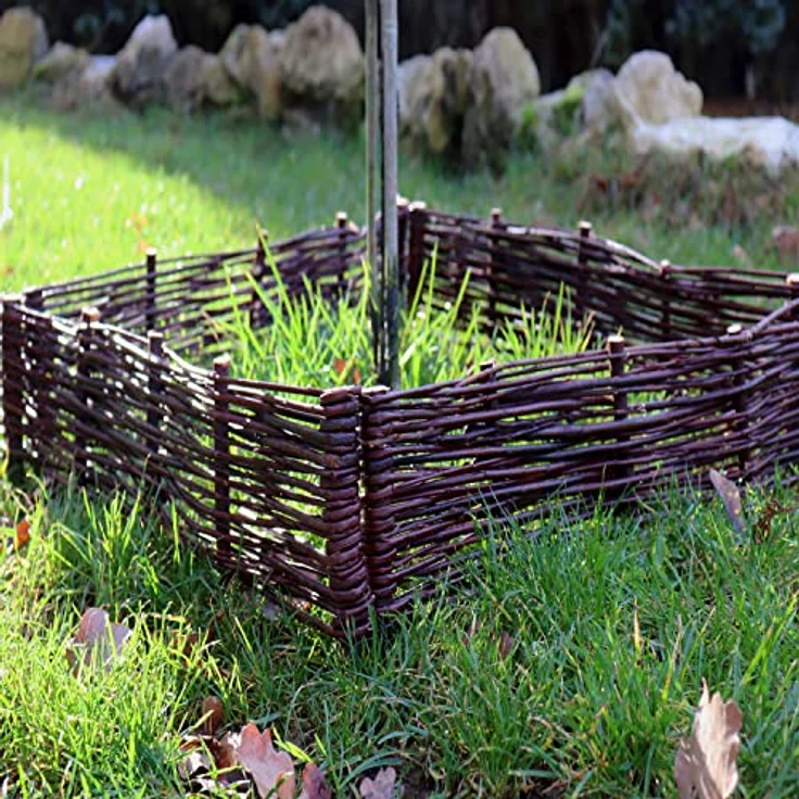 1 Beeteinfassung aus Weide 20x50cm I Beetbegrenzung/Weidenzaun zur Beetumrandung Rasenkante Beetzaun Weiden Steckzaun I Zur Eingrenzung von Beet- & Rasenflächen oder Gehwegen – Bild 5
