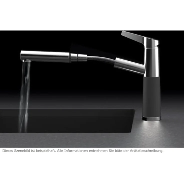 Schock Küchenarmatur SC-510 SB ND Niederdruck, ausziehbar, Rückflussverhinderer, 120° Schwenkbereich – Bild 4