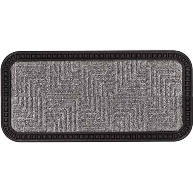 ASTRA Fussmatten - Sauberlauf - Schmutzfang - Outdoorfußmatte - Fussabtreter - Stufenteppiche geeignet - strapazierfähige Türmatte - 50 x 80 cm - Silber – Bild 3