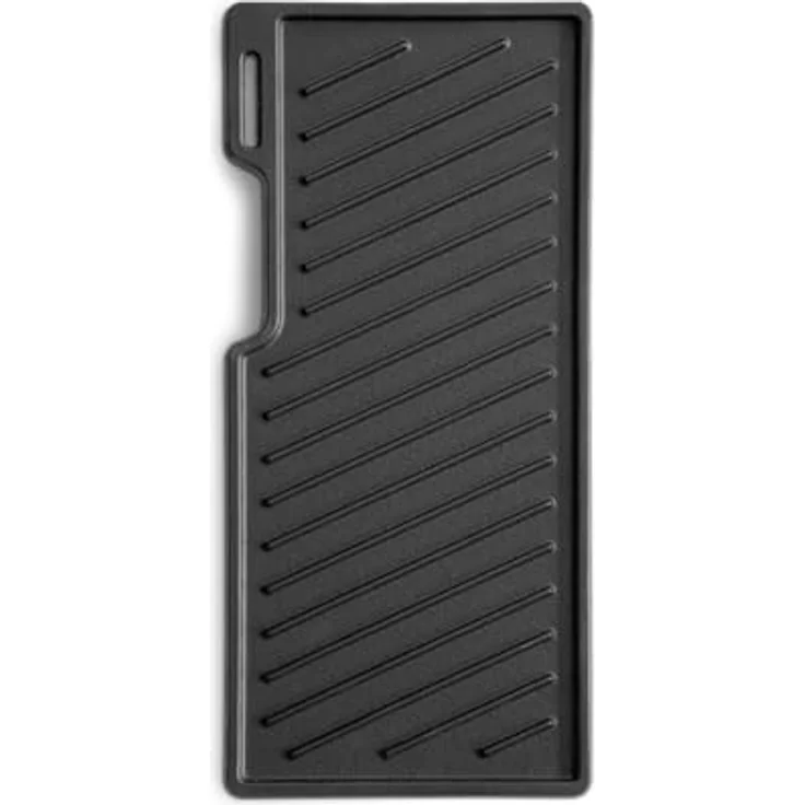 BURNHARD Grillplatte Gusseisen Wendeplatte EARL 43 x 19,8 x 2 cm, Plancha, beidseitig verwendbar, mit Emaille-Beschichtung – Bild 2