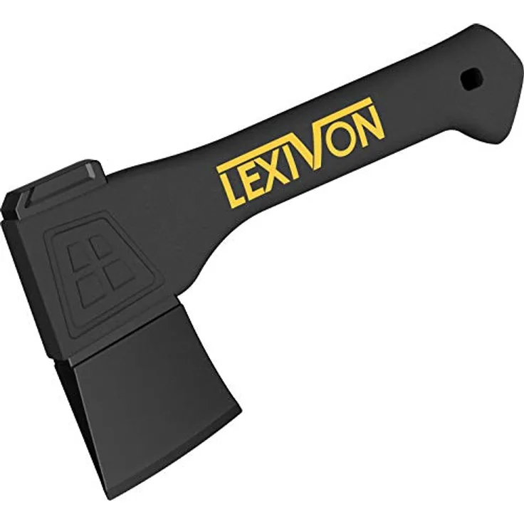 LEXIVON axt Länge 23 cm, klein Outdoor axt für Garten und brennholz, Bauen und Hacken, Survival Camping Beil mit Ergonomischer Griff, Leichter Glasfaserverbund-Stil, Schutzhülle inklusive (LX-V9)