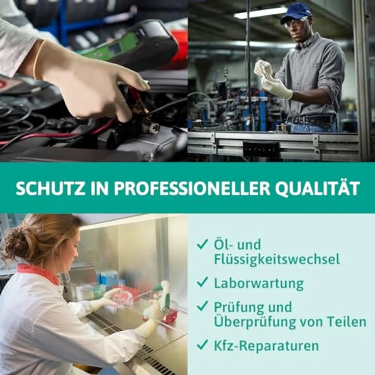 Ansell TouchNTuff 69-318 Naturgummilatex Handschuhe, Chemikalien- und Flüssigkeitsschutz, Naturfarben, Größe 8 (100 Handschuhe pro Spender) – Bild 4