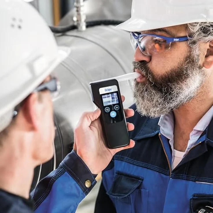 Dräger Alcotest 6000 | Polizeigenauer Alkoholtester, Promilletester mit 3 austauschbaren Mundstücken | Digitaler Promille-Tester – Bild 6