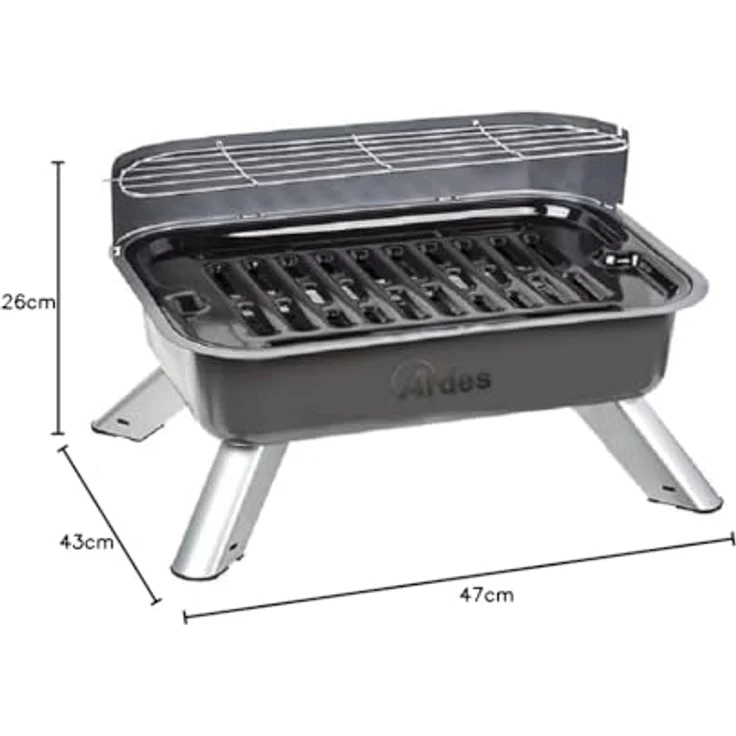 Poly Pool ARBBQ01 Elektrogrill, 2 kW mit 44 x 29 cm emailliertem Grill, Edelstahl-Heizspirale und abnehmbarer Fettauffangschale – Bild 9
