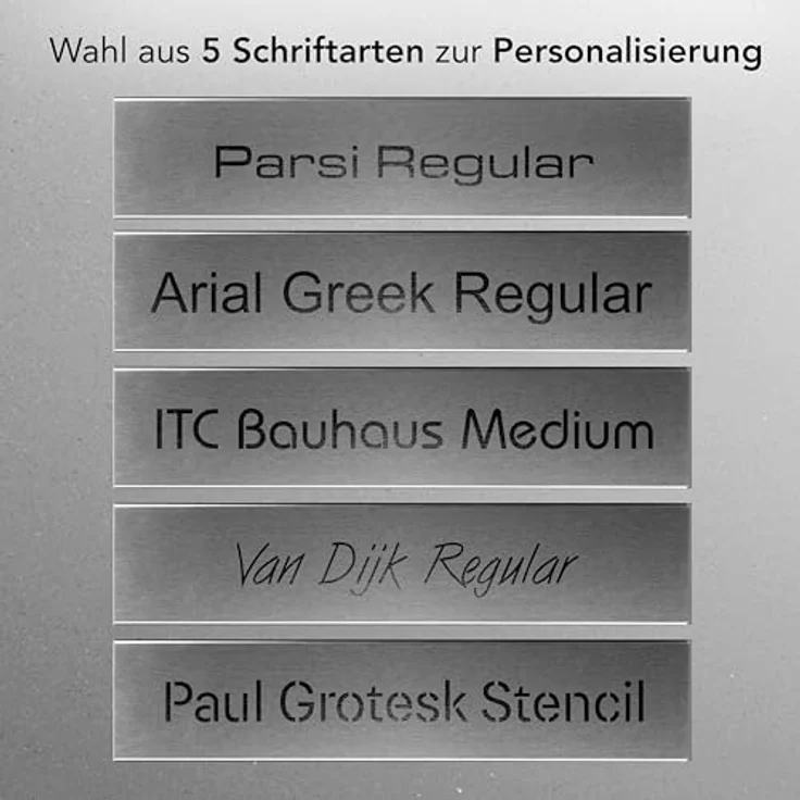 NewHabitat Moderner Briefkasten Anthrazit mit Zeitungsfach und Edelstahl Namensschild - Rostfrei und UV-beständig, inkl. Montagematerial – Bild 3