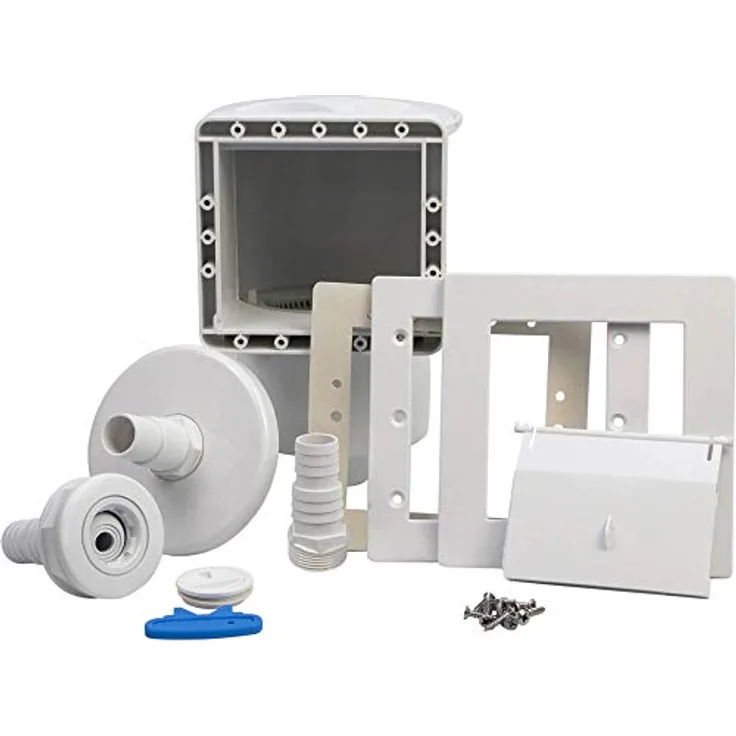 Planet Pool Skimmer Einbauskimmer Komplett-Set mit Rücklaufdüse, Dichtungsset, passend für 60 mm Rundloch