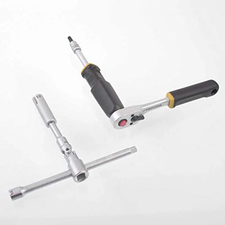 PROXXON INDUSTRIAL Bohrer- und Bitset 23280, 50-teiliges Feinmechanikersatz mit Knüppelratsche, CrV-Stahl und kompaktem Kunststoffkoffer – Bild 8