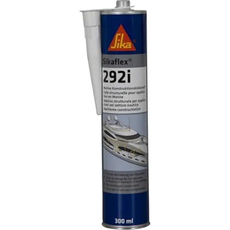 Sika Sikaflex 292, elastischer Marine-Klebstoff auf Polyurethanbasis, weiß, 310 ml