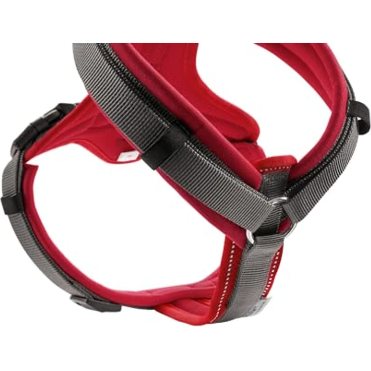 "Hunter Tierbedarf Hunde-Geschirr Maldon Up mit Griff 4-fach verstellbar, rot/grau" – Bild 2