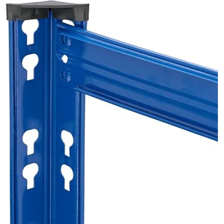 relaxdays Schwerlastregal Reifenregal für 8 Reifen, 1-tlg., Blau, Stahlregal mit individuell anpassbaren Ebenen, einfacher Aufbau ohne Schrauben – Bild 7