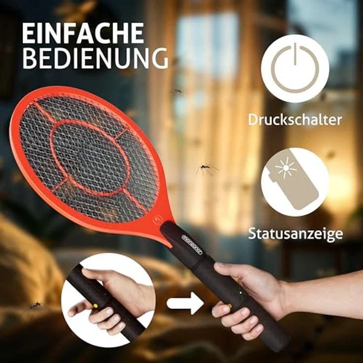 monzana 3 x elektrischer Fliegenfänger - doppeltes Sicherheitsschutzgitter – Bild 6