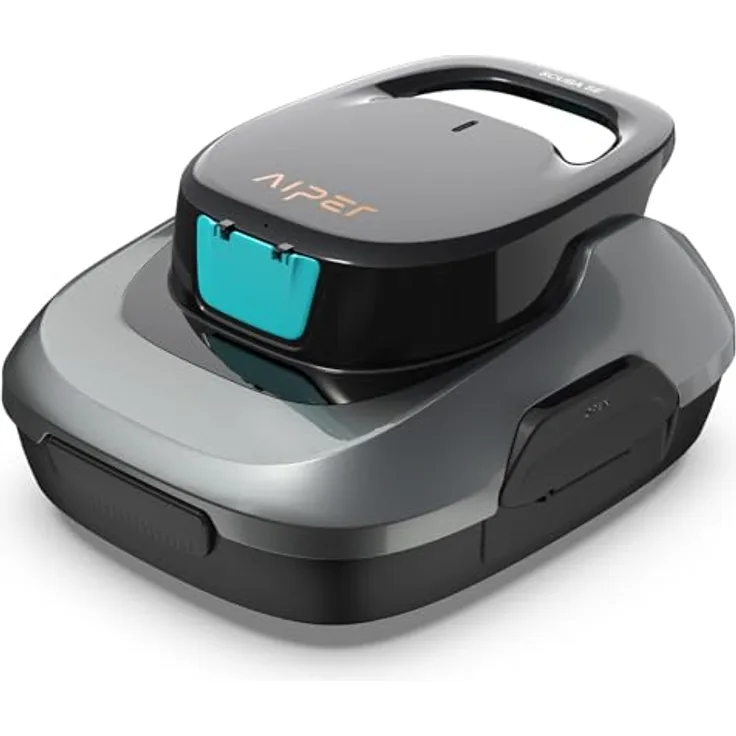 AIPER Scuba SE Poolroboter, Kabelloser Poolsauger Akku, 90 Minuten Reinigungszeit, Selbstparkfunktion, kompakt und leicht, ideal für oberirdische Pools