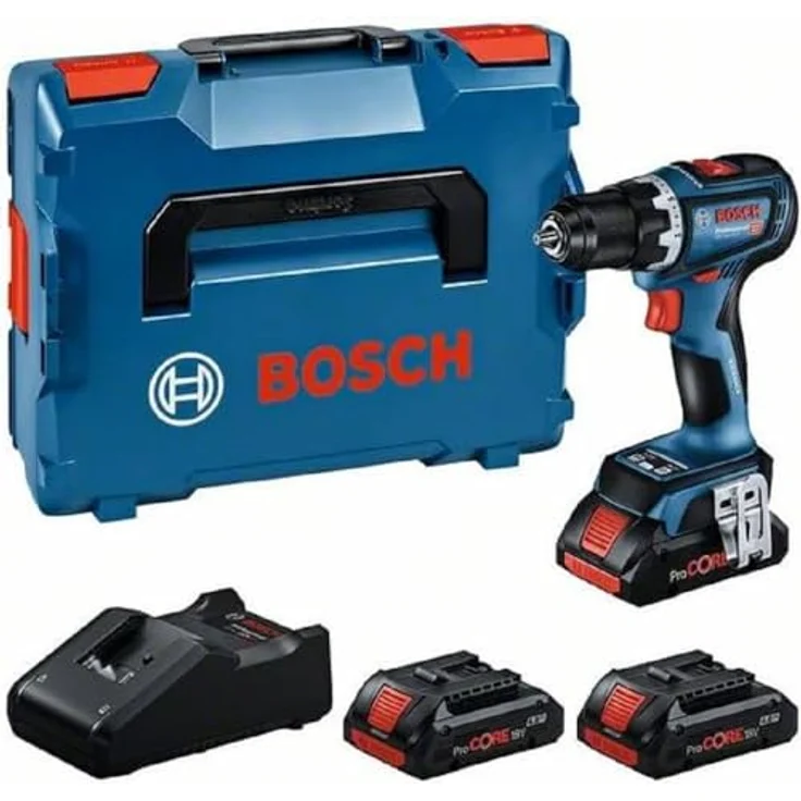 Bosch Professional 18V System Akku-Bohrschrauber GSR 18V-90 (inkl. 3x 4,0 Ah ProCORE Akku, GAL 18V-40 Ladegerät, in L-BOXX) – Bild 1