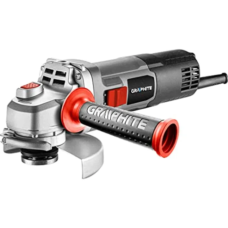 GRAPHITE Winkelschleifer 1600W, 125 mm Scheibe, ergonomisches Design mit Softgrip und Spindelgewinde M14