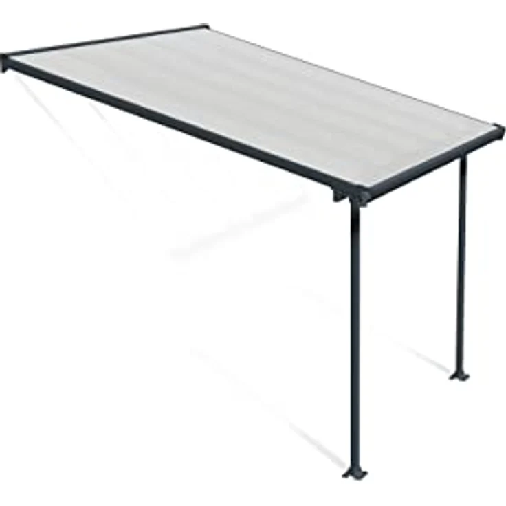Palram Canopia Feria Terrassenüberdachung, Grau, 307x295x305 cm – Bild 1