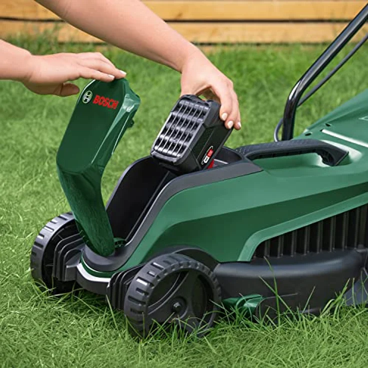 Bosch Akku-Rasenmäher EasyMower 18V-32-150 (Bis zu 100 m2 mit einem 3,0-Ah-Akku; 18-Volt-System; Schnittbreite: 32 cm; mit Ladegerät und 3,0-Ah-Batterie) – Bild 5