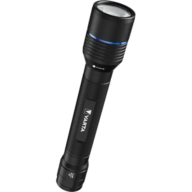 Varta Night Cutter Pro F40R, Taschenlampe aus Aluminium, 2000 lm, 350 m Leuchtweite, IP67 wasserdicht, Powerbank-Funktion, 23.35 cm