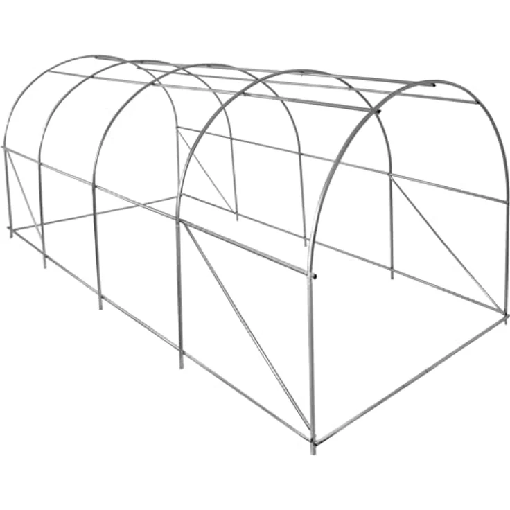 SPRINGOS Folientunnel Bogendach Fenster Gewächshaus 200 x 450 x 200 cm, stabil & UV-Schutz, grün - Preisvergleich – Bild 5
