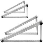 Avoltik Solarpanel Halterung 48 Zoll / 118cm I 2x Halterung für Solarmodule aus robustem Aluminium I Dachhalterung für Solarmodule mit Montageset I Solarmodul Halterung mit verstellbarem Winkel, Grau