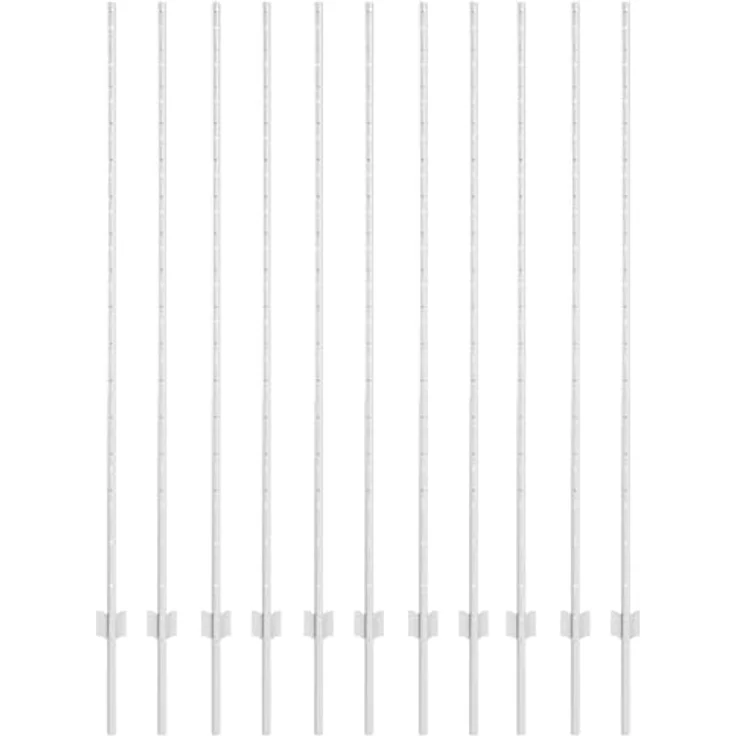 vidaXL U-Post Zaunpfosten, 22 Stück aus verzinktem Stahl, wetterfest, 160 cm, silber – Bild 1