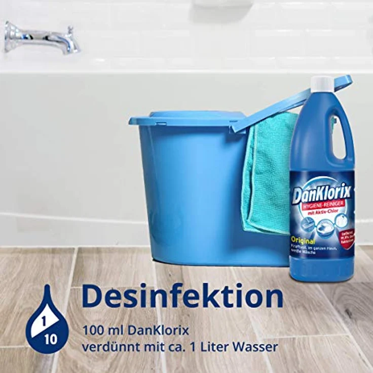CP GABA Dan Klorix Hygiene Reiniger Kraftvoll Original mit Aktiv Chlor 1500ml – Bild 6