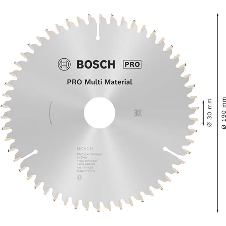 Bosch Professional Kreissägeblatt Multi Material zum Sägen in Multimaterial für Handkreissägen (Ør 190 mm) – Bild 3