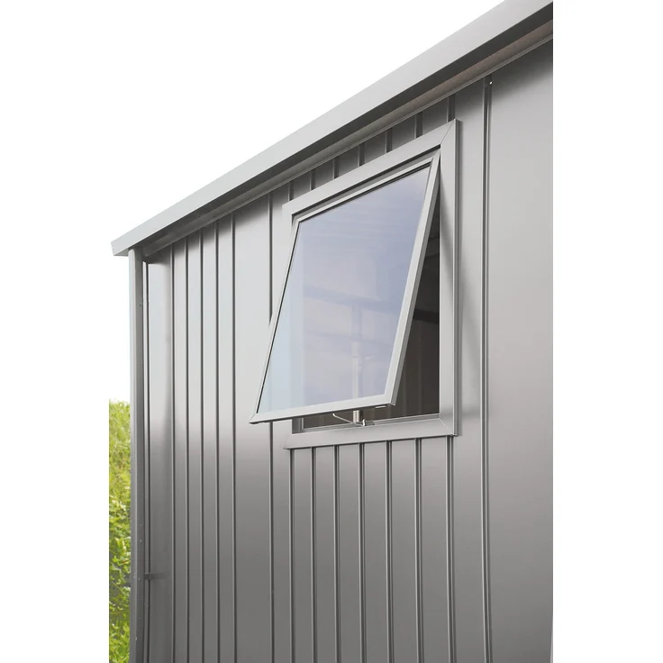 BIOHORT GHH/GHP/GHA, Seitenwandelement mit Metallrahmen-Ausstellfenster, silber-metallic