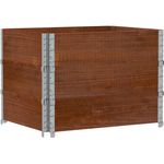vidaXL Hochbeet Paletten-Aufsatzrahmen 3 Stk. Braun 80x60 cm Massivholz Kiefer (3 St) stapelbarer Rahmen mit klappbaren Metallecken