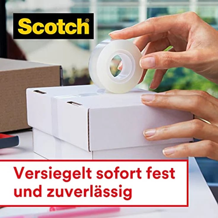 Scotch 6-1925R1 Klebeband, 19 mm x 7.5 m, kristallklar – Bild 4