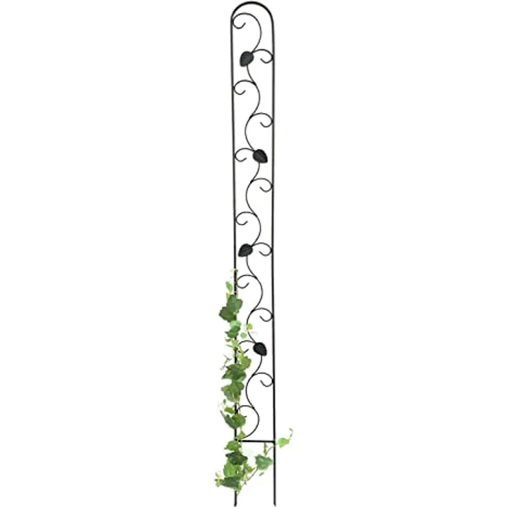 DanDiBo Rankhilfe Metall Rankgitter 140 cm Schwarz Rankstab Kletterhilfe Bodenstecker 96249 Blumenhalter Ranksäule