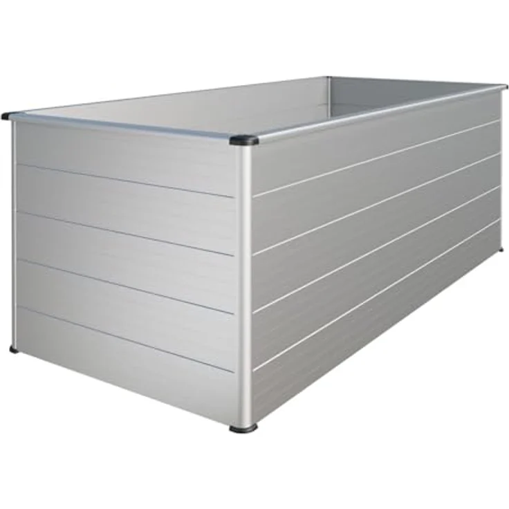 Beckmann Aluminium-Hochbeet Erntewunder, 201x91x75,5 cm, rostfrei und witterungsbeständig, mit integrierter Schneckensperre, ergonomische Arbeitshöhe, Made in Germany – Bild 2