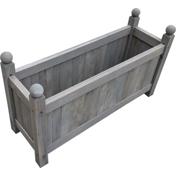 HTI-Line Pflanzkübel Heidi Medium, Pflanzkübel aus Holz, B/H/T 60 x 20 x 34 cm, natürlicher Charme