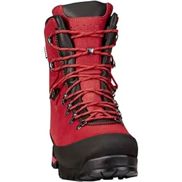 KOX TRE Schnittschutzstiefel S3, rot, Größe 44, wasserdicht, atmungsaktive Polsterung, steigeisenfest, Vibram Sohle