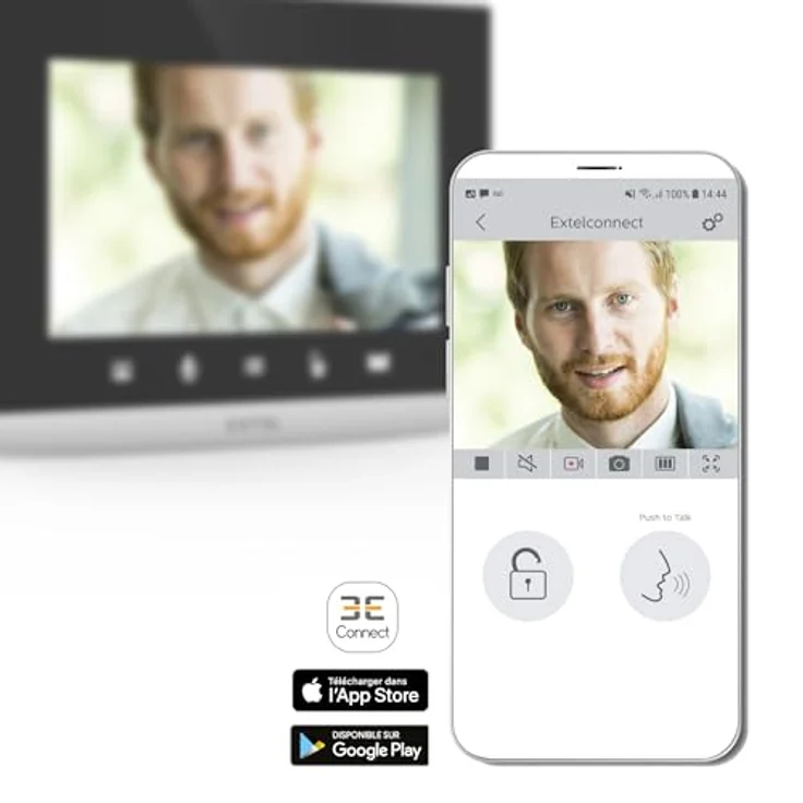 Extel Video-Türsprechanlage "CONNECT2″ Türsprechanlage Video (Beleuchtetes Namensschild, mit Bildspeicher) – Bild 3