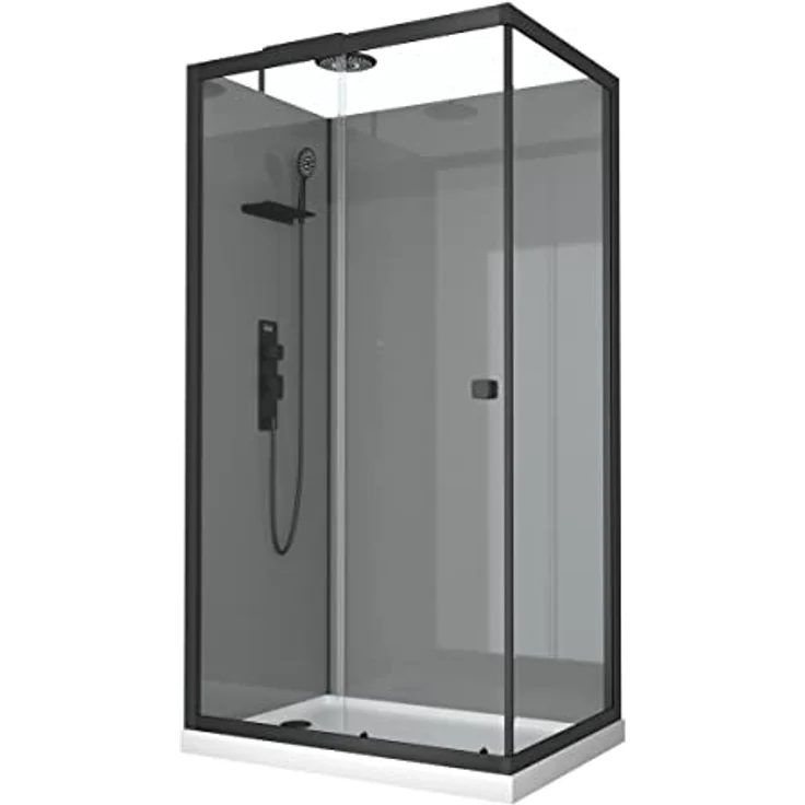Marwell Komplettdusche Grey Style Rectangle, BxT: 110x80 cm, 5mm gehärtetes Glas – Bild 3