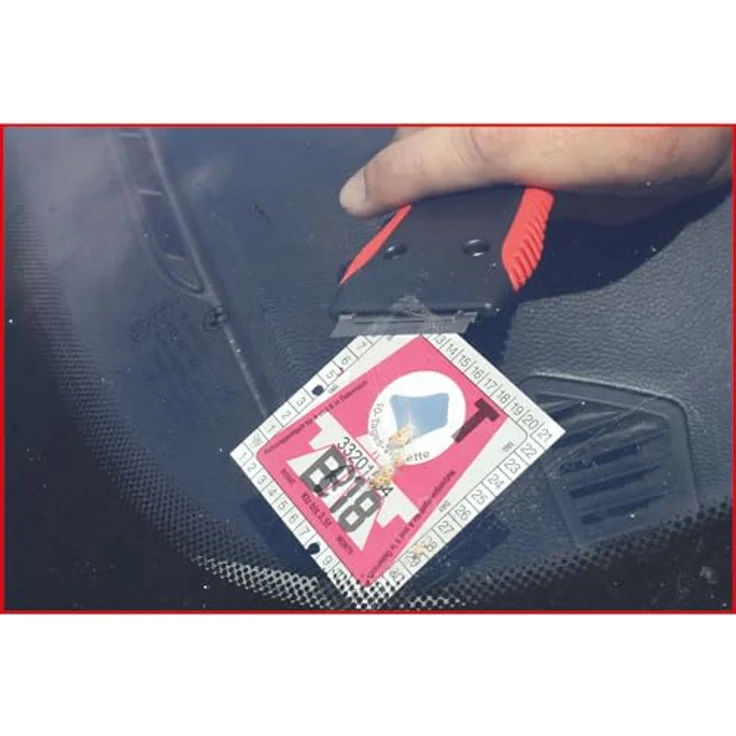 KS Tools 907.2242 Plakettenschaber, 40mm Rot mit einziehbarer Klinge – Bild 5