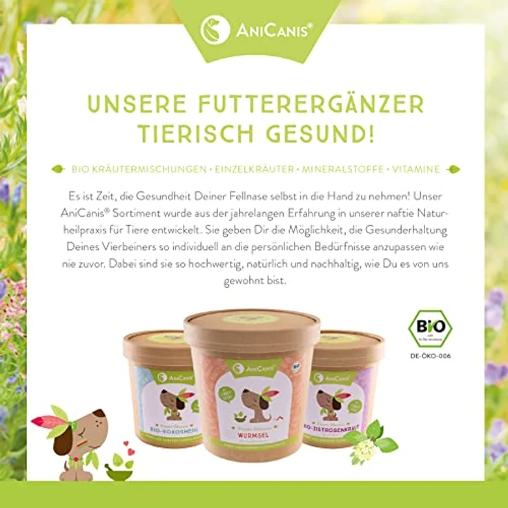 AniCanis Augentrost für Hunde - Augentrostpulver Futterkraut für Augen & Bindehaut - Futterzusatz Nahrungsergänzung vom Tierheilpraktiker - 100g – Bild 4