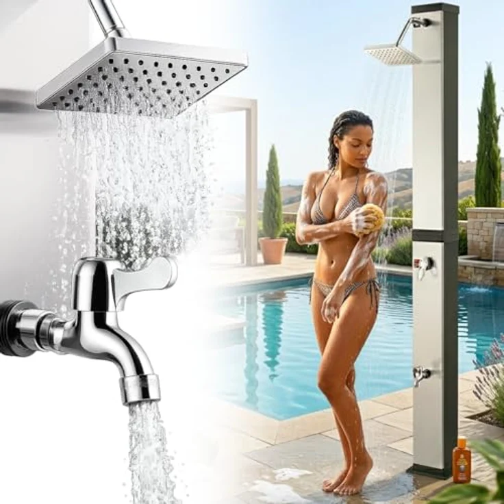 Strattore Solardusche Ocean in Schwarz/Silber, 40 Liter Tankvolumen, 60 °C maximale Wassertemperatur – Bild 2