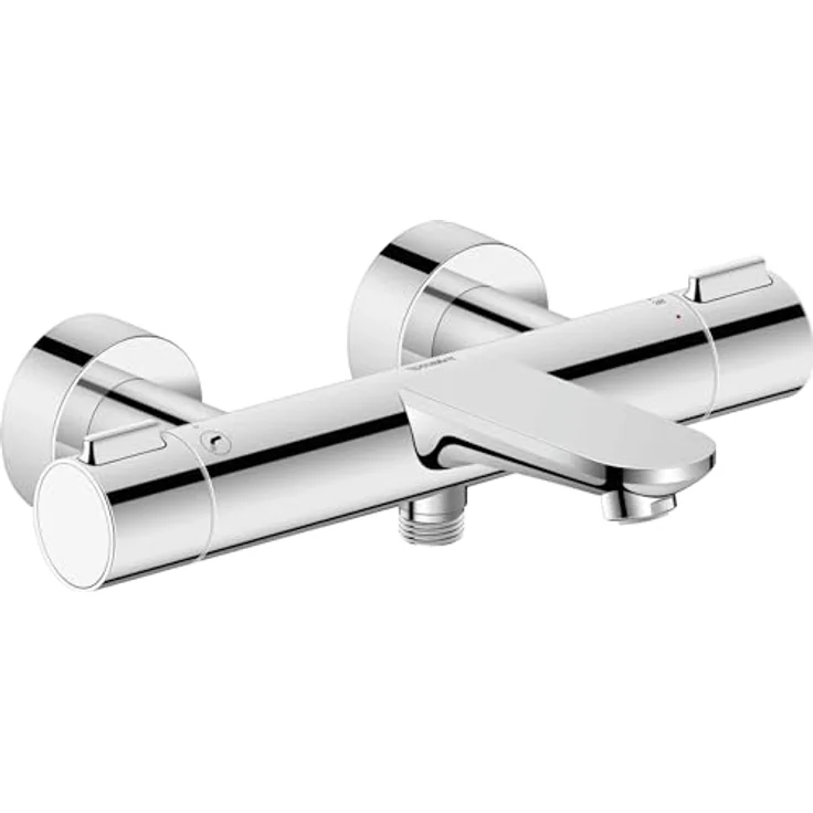 Duravit Wave Wannenarmatur, Aufputz für 2 Verbraucher mit Umstellventil, Keramikmischsystem, Chrom, EasyClean und AirPlus Technologie – Bild 4