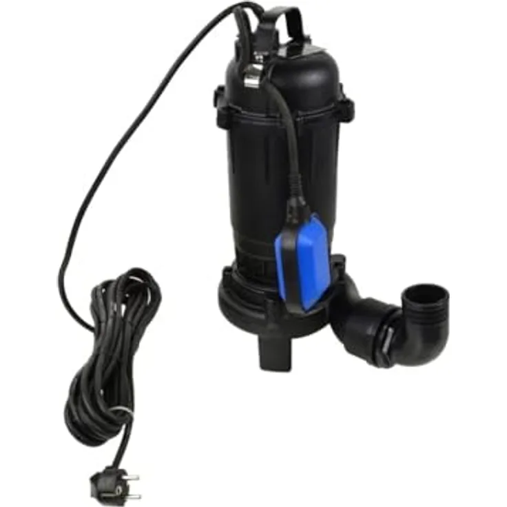 Geko Zerkleinerungspumpe WQD 750W mit Schneidmessern, robustes Gehäuse aus Gusseisen, für sauberes und schmutziges Wasser