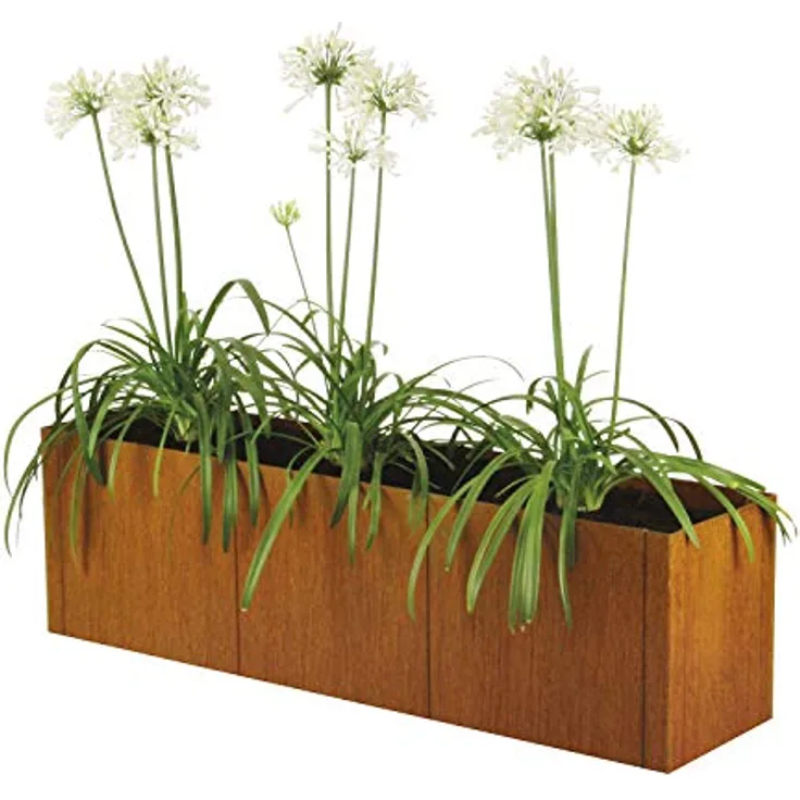 bellissa Cortenstahl-Hochbeet PANNELLO, modular erweiterbarer Bausatz, Maße 116 x 44 x 50 cm, Füllmenge 255 l