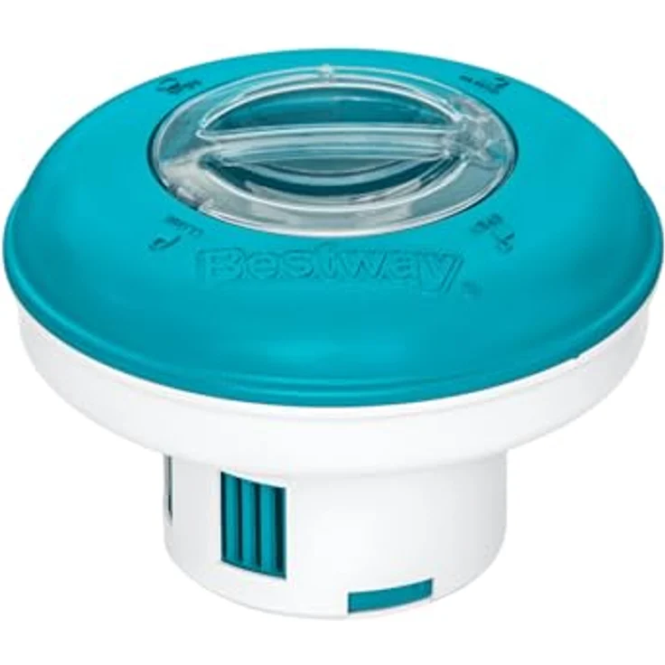 Bestway Flowclear Dosierschwimmer, 16 cm Ø in Blau-Weiß, zur gleichmäßigen Chemikalienverteilung für kristallklares Poolwasser – Bild 1