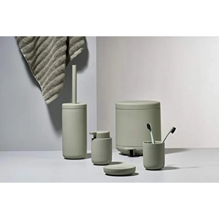 Zone Denmark Ume WC-Bürste/Toilettenbürste/WC-Garnitur, Steinzeug mit Soft Touch-Beschichtung, eukalyptusgrün – Bild 2