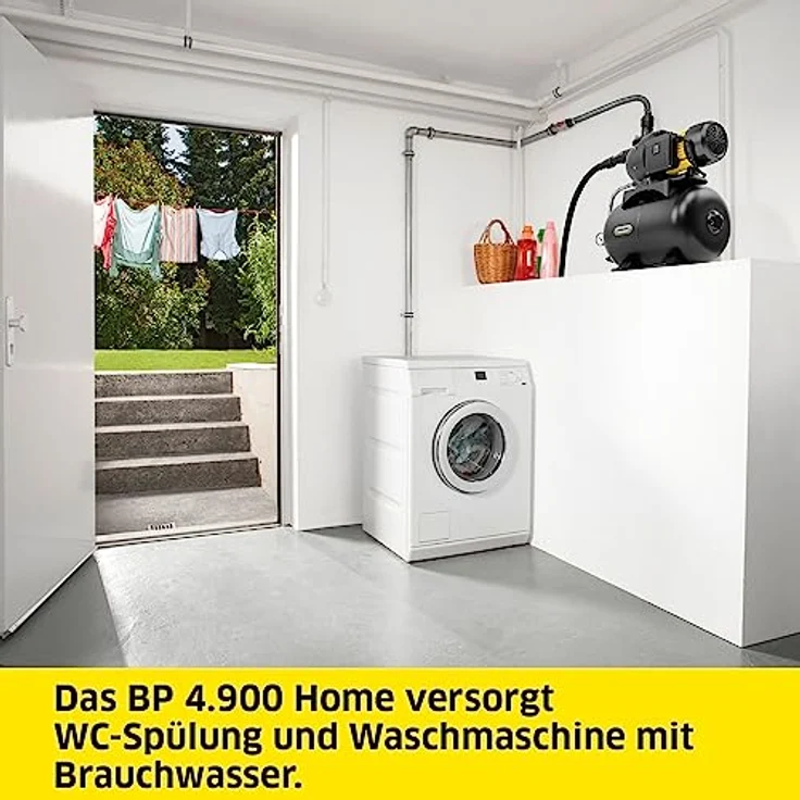 Kärcher BP 4.900 Home Hauswasserwerk, Fördermenge: 4.900 l/h, Förderhöhe: max. 50 m, Ansaughöhe: max. 8 m, Motorleistung: 1.150 Watt, Druck: max. 5 bar – Bild 2