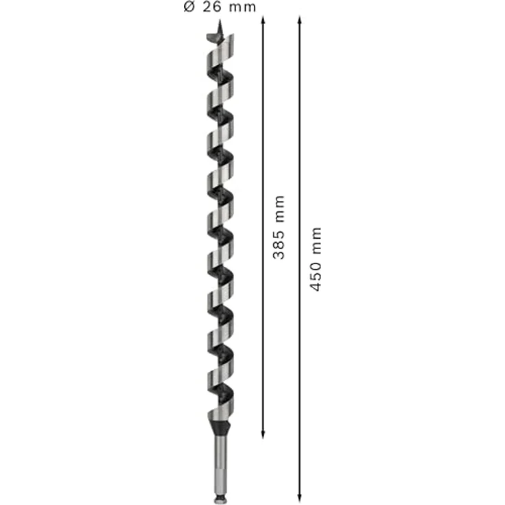 Bosch Professional Holzschlangenbohrer mit 1-4''-Sechskantschaft (Ø 26 mm) 2608597649 - Preisvergleich – Bild 3