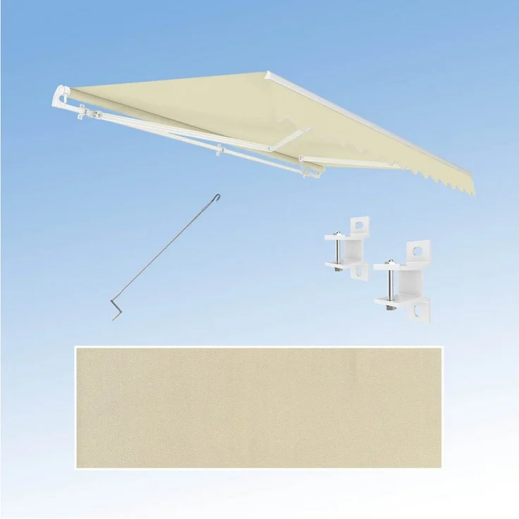 Eclipse Kassettenmarkise 295 x 250 cm, Gelenkarmmarkise Eclipse Economy 3x2,5m, weiß – Bild 1