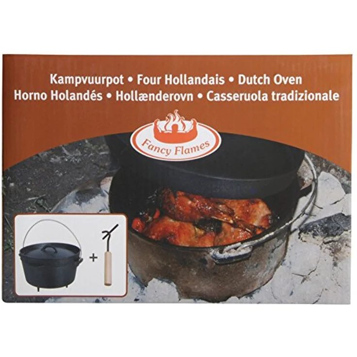 Esschert Design Holländischer Ofen 10 Zoll, schwarz, 28.8x27x19.5 cm, FF117 – Bild 3