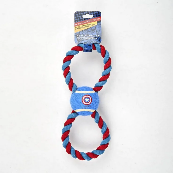 MARVEL Avengers Kauspielzeug für Hunde, strapazierfähiges Seilball-Beschäftigungsspielzeug, 23 cm hoch