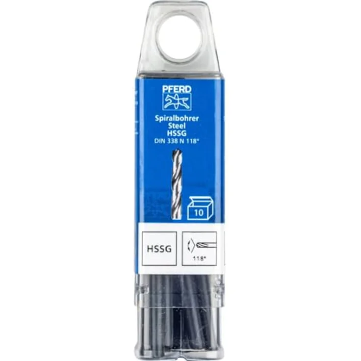 PFERD TOOLS Spiralbohrer STEEL, 10 Stück, Ø 4,5 mm, HSS-G N, DIN 338, 118° – präzise Metallbohrer für universellen Einsatz auf Stahl und Aluminium – Bild 2