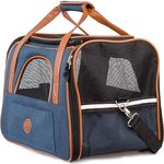 HUND IST KÖNIG® Hundetasche Katzentasche bis 6,5kg - robust & formstabil | Hochwertige Hundetragetasche | Transporttasche Katze - faltbar & leicht zu verstauen | Hundebox Auto Transportbox Katze